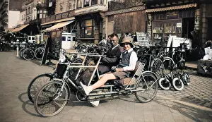 Pedals: Couple on a two-seater cycle, Belgium