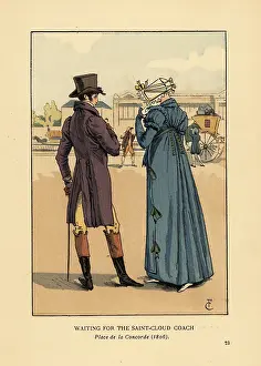 Myron: Couple waiting for a coach, Place de la Concorde
