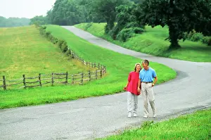 Deg002: Couple Walking Down Country Road