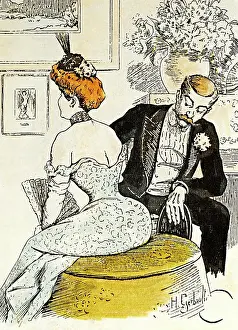 Eroticism: couples, caricature, Two ways of enjoying art