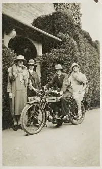 Japes: Two couples having cross-dressing country japes