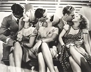 Ov1606: Three couples kissing