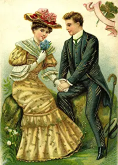 Hokum: couples, love couple, Germany, 1903