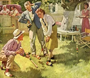 Haddon: Couples Playing Croquet
