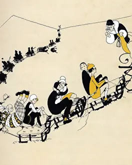 Disapproval: COUPLES ON SLEDGES 1926