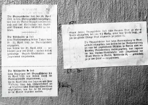 Distributed: Coupons for butter and bread, 1933