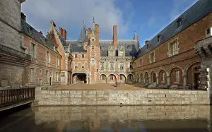 Noailles: Cour d'Honneur, Chateau de Maintenon, Eure-et-Loir, France