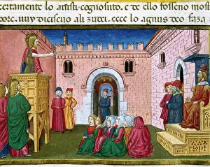 Predis: The Court of Herod with John the Baptist chained at the inst