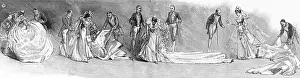 Curtsey: Court presentation, the convolutions of the train