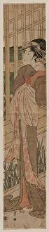 Nihon: Courtesan gazing at Nihon embankment