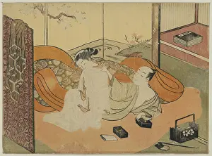 Enclosing: Courtesan and her guest in bed