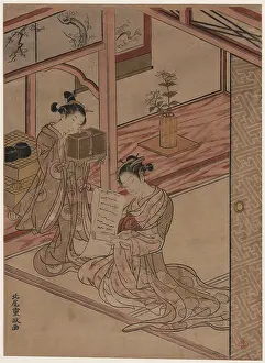 Kamuro: Courtesan and Kamuro in a parlour