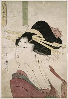 Pigments: Courtesan placing a pin in her hair