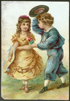Suitor: COURTING COUPLE 1870S