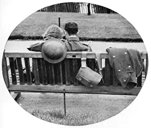 Knapsack: Courting wartime couple, 1939