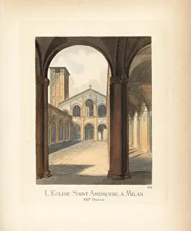 Santambrogio: Courtyard of the Basilica of Sant'Ambrogio