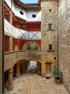 Beaujolais: Courtyard, Chateau de Rapetour, Theize, Beaujolais, France