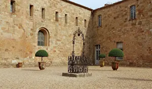 Limoux: Courtyard, Fontfroide Abbey, Languedoc-Roussillon, France