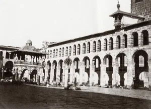 Umayyad: Courtyard of The Great Mosque of Damascus, c.1870's