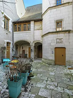 Blois: Courtyard, Hotel Sardini, Blois, Loire Valley, France