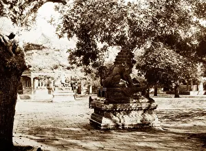 Llama: Courtyard, Llama Temple, Beijing, China, early 1900s