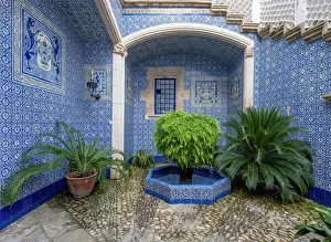 Museums: Courtyard, Maricel Museum, Sitges, Catalonia, Spain