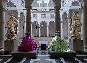 Strada: Courtyard, Musei di Strada Nuova, Palazzo Bianco, Genoa, Italy