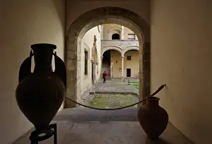 Sicilia: Courtyard, Palazzo Abatellis, Palermo, Sicily, Italy