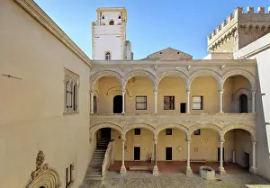 Sicilia: Courtyard, Palazzo Abatellis, Palermo, Sicily, Italy