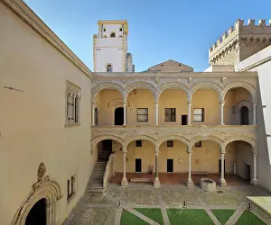 Sicilia: Courtyard, Palazzo Abatellis, Palermo, Sicily, Italy