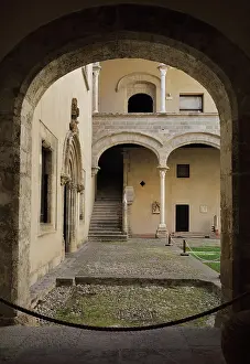 Sicilia: Courtyard, Palazzo Abatellis, Palermo, Sicily, Italy
