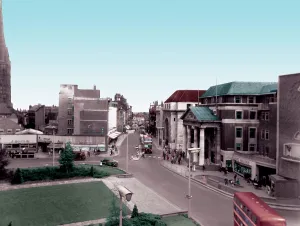 Broadgate: Coventry, High Street and Broadgate c1955