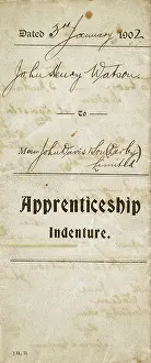 Indenture: Front cover, Apprenticeship Indenture