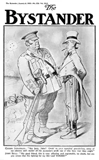 Front cover of The Bystander, 1915: US war profiteering