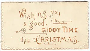 Giddy: Front cover of a Christmas card