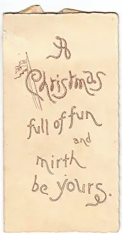 Mirth: Front cover of a Christmas card