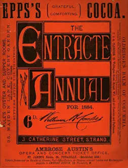 Font: Cover design, The Entr'acte Annual for 1884