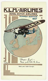 Routes: Cover design, KLM timetable