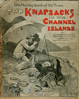 Easel: Cover design, Two Knapsacks in the Channel Islands