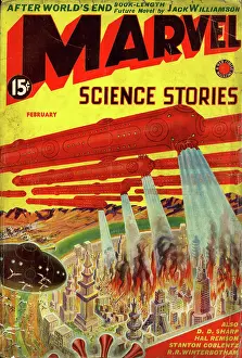 Williamson: Cover design, Marvel Science Stories