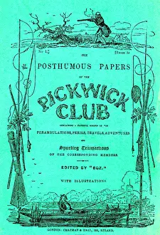 Posthumous: Cover design, The Pickwick Papers by Charles Dickens