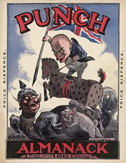 Toby: Cover design, Punch Almanack, 1915