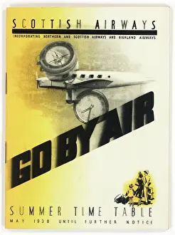 Timetable: Cover design, Scottish Airways timetable