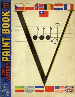 Minim: Front cover design, For Victory Paint Book, WW2