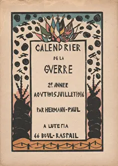 Liss Fine Art: Cover design, War Calendar, WW1