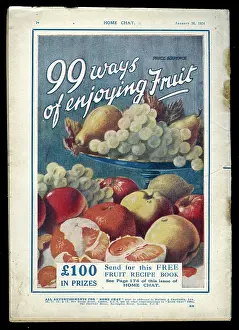 Recipes: Back cover of Home Chat Magazine