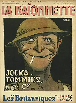 Jocks: Front cover, La Baionnette, WW1