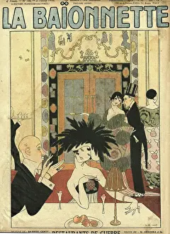 Clientele: Front cover, La Baionnette, WW1