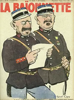 Frowning: Front cover, La Baionnette, WW1
