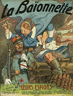 Distraction: Front cover, La Baionnette, WW1